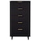 Manhattan Comfort Granville Tall 23.62 Narrow Dresser in Black DR-5002 - alternate 1